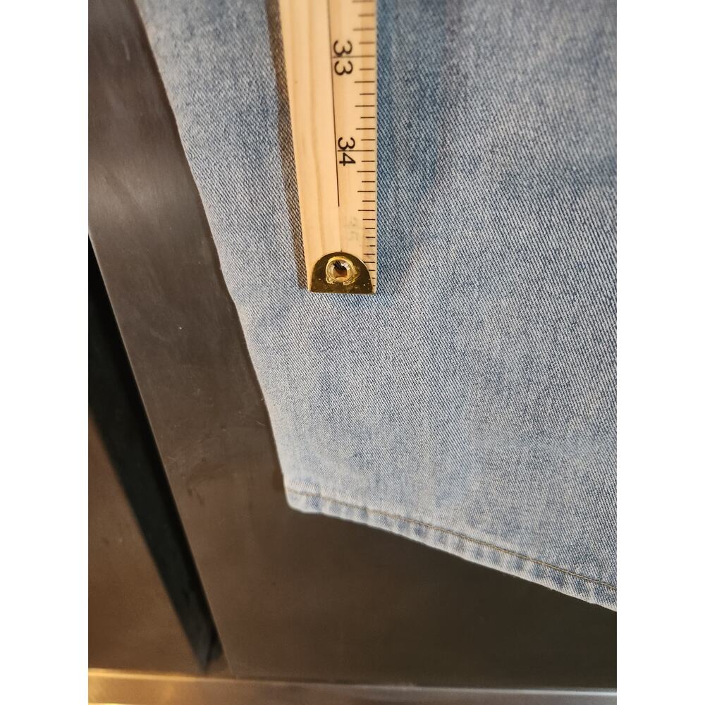 Light Blue Boyfriend Jeans with Leopard Heart Patches - Picture 7 of 10